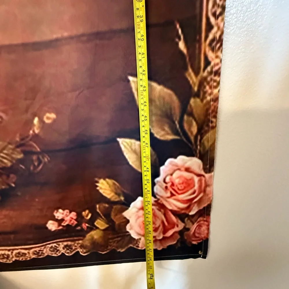 Western Country Floral Boot Rope Cowboy Wild West Backdrop